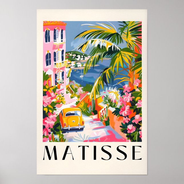 Matisse tryck, Kuststad Poster, Rosa Strand Dekor (Framsidan)