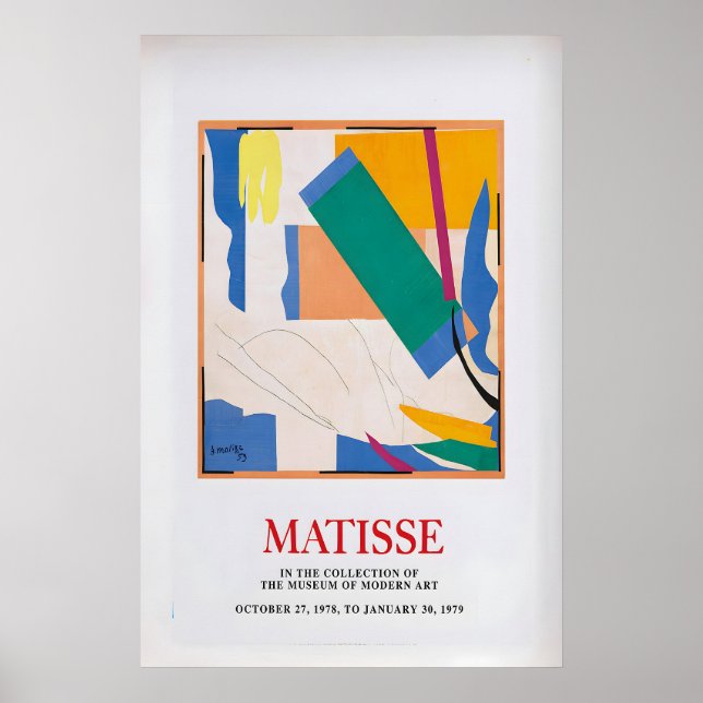 Matisse utställning affisch vintage konsttryck 1 (Framsidan)
