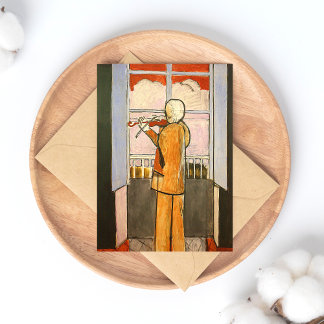 Matisse, Violinist vid Window Fine Art Postcard Vykort
