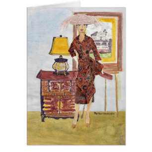 MatisseFashion Oriental Fabric Watercolor OBS Kort