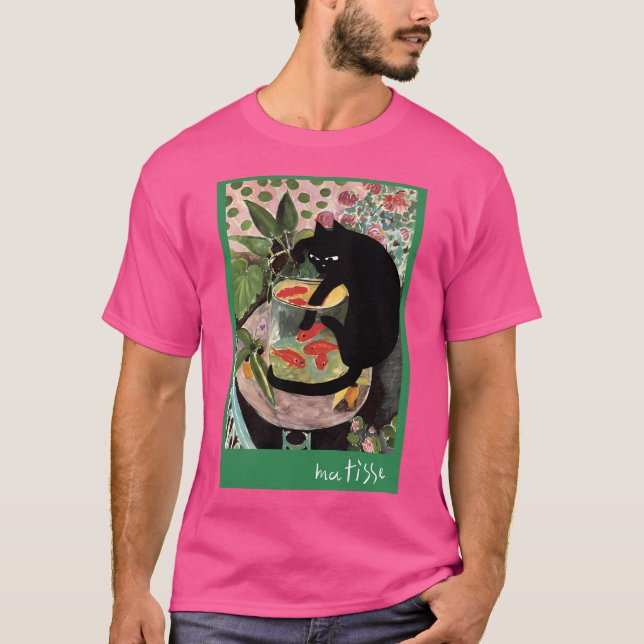 Matisse's Goldfish and a cat T Shirt (Framsida)