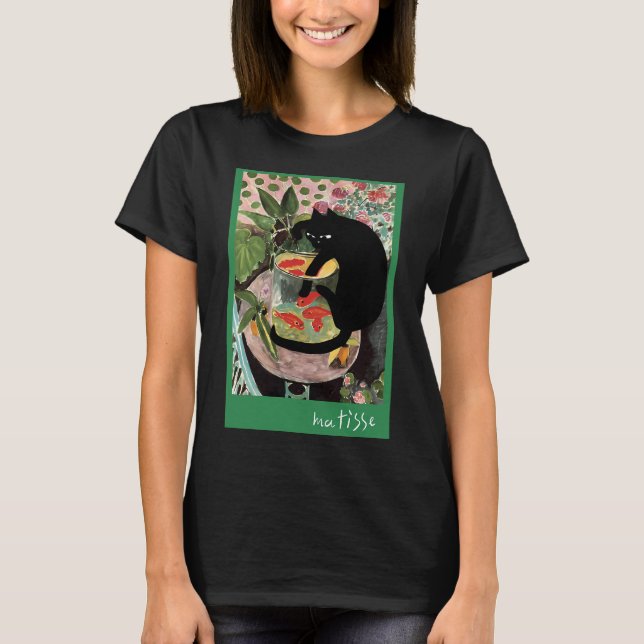 Matisses guldfisk och en katt t shirt (Framsida)