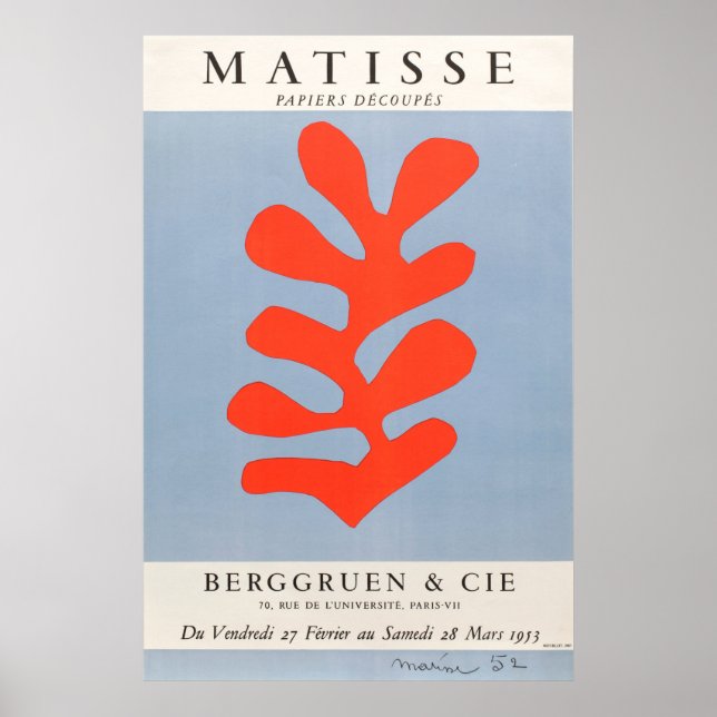 Matisses Papiers Poster (Framsidan)