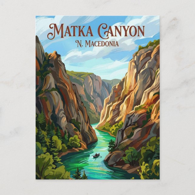 Matka Canyon N. Makedonien Vykort (Framsida)