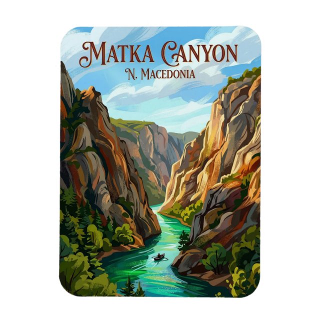 Matka Canyon Nordmakedonien Magnet (Vertikal)
