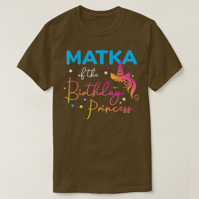 Matka från Birthday Princess Bday Unicorn Mor T Shirt (Design framsida)