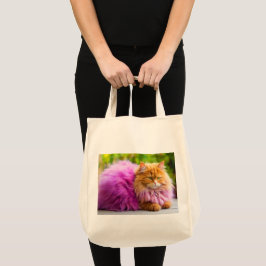 Matkåkse med kattillustration tygkasse