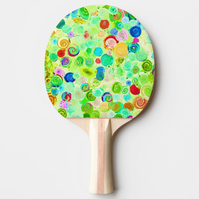 Matkasse för spiral, färglöst, mönster pingisracket (Framsidan)