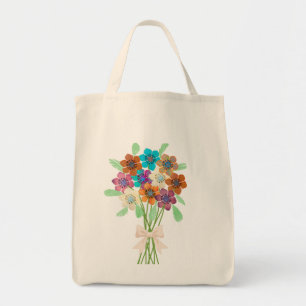 Matkasse med Blommigt Bouquet Tygkasse