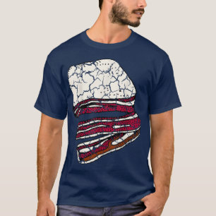 Matkokning Foodie Bacon Gris Distress T Shirt