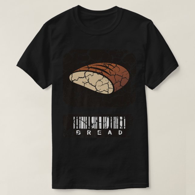 Matkokning Foodie Bread Distress T Shirt (Design framsida)