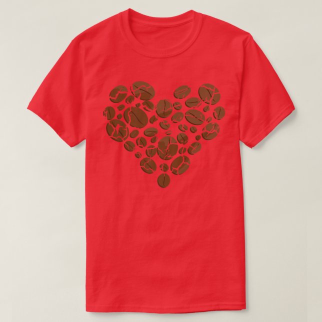 Matkokning Foodie Coffee Beans Distress T Shirt (Design framsida)
