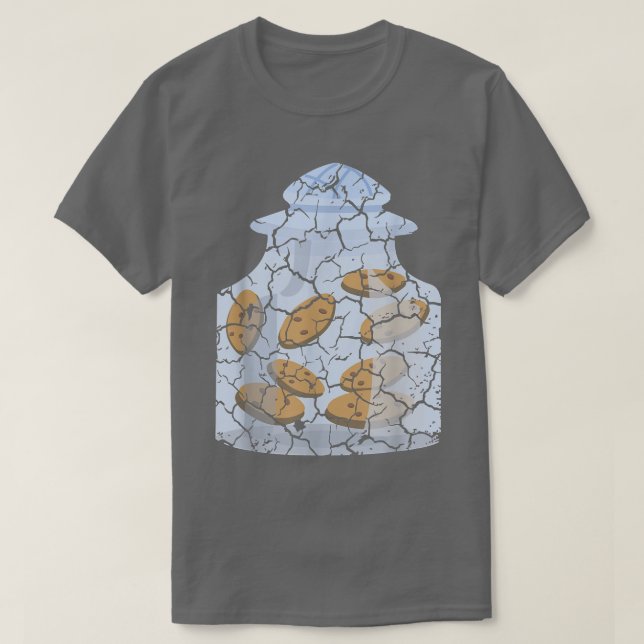 Matkokning Foodie Cookie Burk Distress T Shirt (Design framsida)