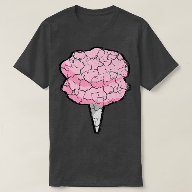Matkokning Foodie Cotton Candy Distress T Shirt (Design framsida)