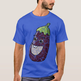 Matkokning Foodie Eggplant Distress T Shirt