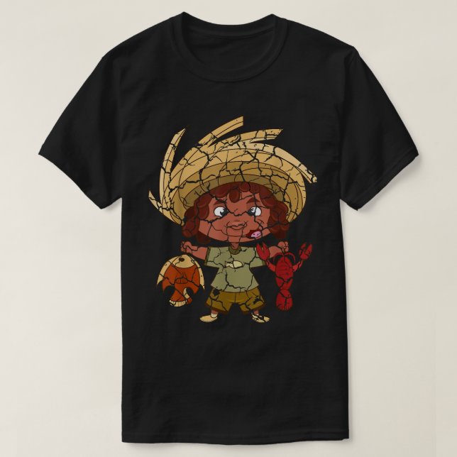Matkokning Foodie Fisherman Distress T Shirt (Design framsida)