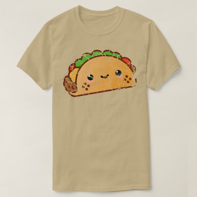 Matkokning Foodie Taco Distress T Shirt (Design framsida)