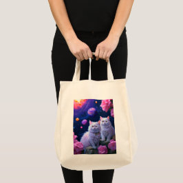Matkväskan med kattillustration tygkasse