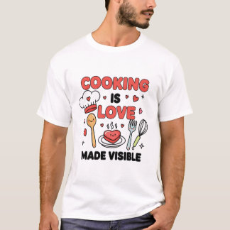 Matlagning är Kärlek Gjord Synlig – Söt Chef Liv T Shirt