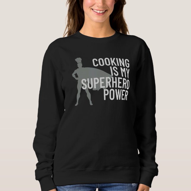 Matlagning är min superhjälte Power Chef Cook Gril T Shirt (Framsida)
