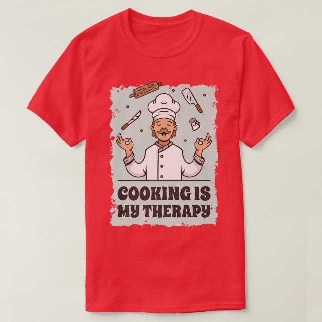 matlagning är min terapi 156 t shirt (Design framsida)