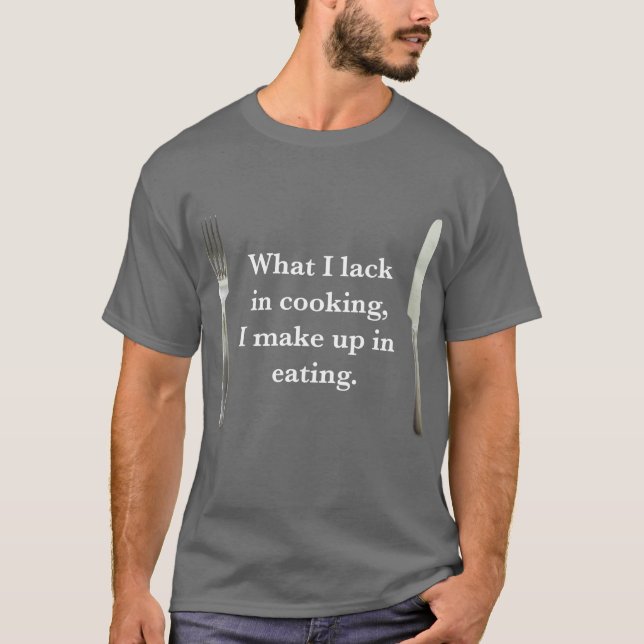 Matlagning & Ätande Basic Mörk T-Shirt (Framsida)