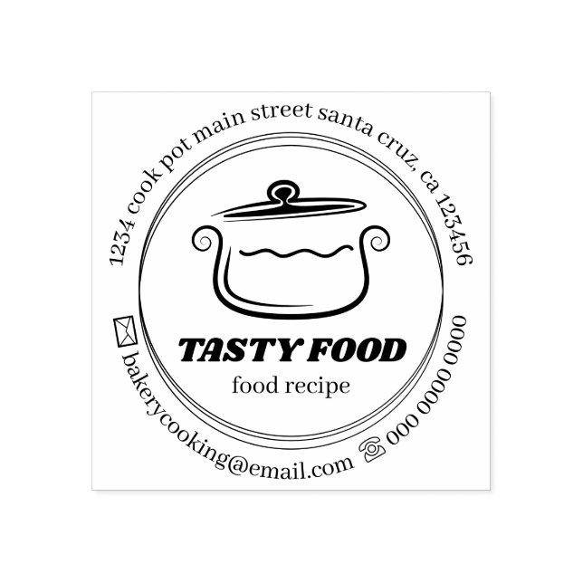 Matlagning av recept-mat stämpel (Tryck)