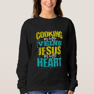 Matlagning i mina ådror Jesus i mitt hjärta Kristn T Shirt