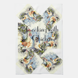 Matlagning med höna kökshandduk