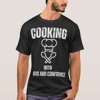 Matlagning Med Kaos Och Självförtroende Rolig Köks T Shirt