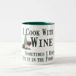 Matlagning med vin Två-Tonad mugg