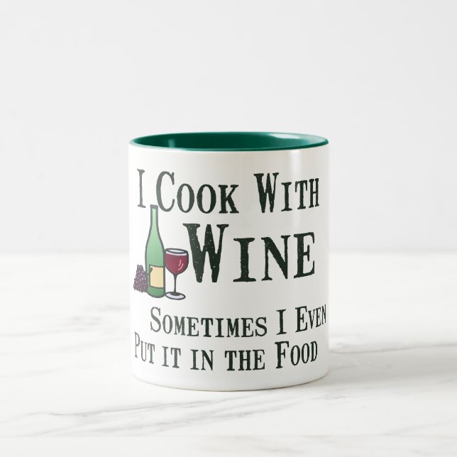 Matlagning med vin Två-Tonad mugg (Center)