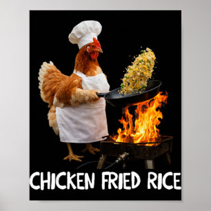 Matlagning Meme Kyckling Chef Rolig Humor Kyckling Poster