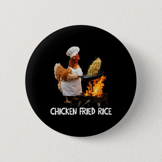 Matlagning Meme Kyckling Chef Roligt Humor Kycklin Knapp (Framsida)