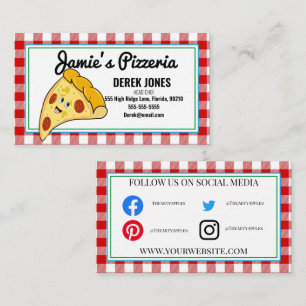 matlagningsklass catering middag pizza pizzeria ca visitkort