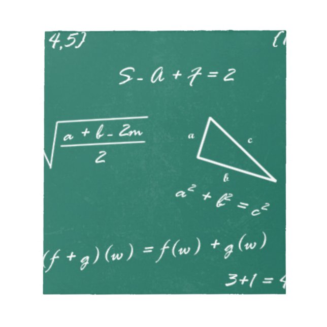 matlärare algebra geek anteckningsblock (Framsida)