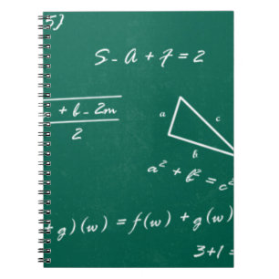 matlärare algebra geek anteckningsbok med spiral