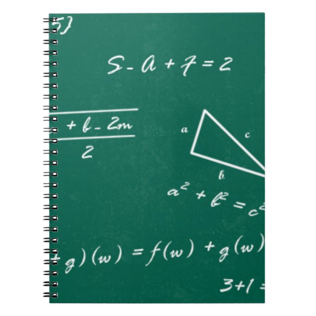 matlärare algebra geek anteckningsbok med spiral (Framsidan)