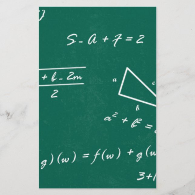 matlärare algebra geek brevpapper (Framsida)