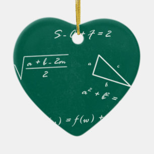 matlärare algebra geek julgransprydnad keramik