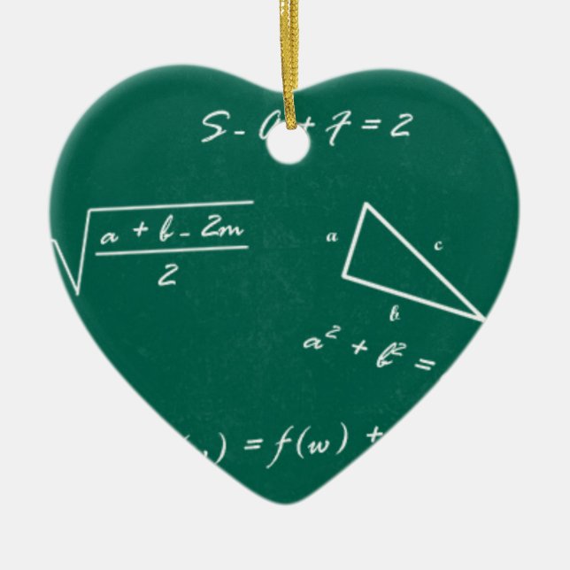 matlärare algebra geek julgransprydnad keramik (Framsidan)