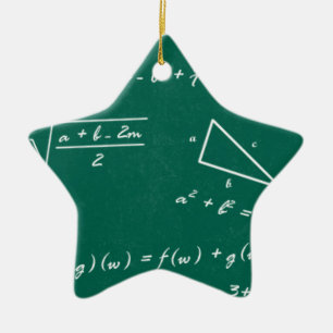 matlärare algebra geek julgransprydnad keramik