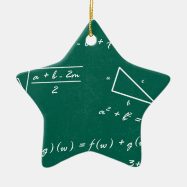 matlärare algebra geek julgransprydnad keramik (Framsidan)