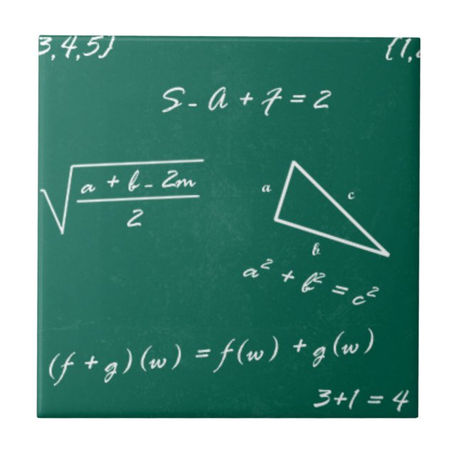 matlärare algebra geek kakelplatta (Framsidan)