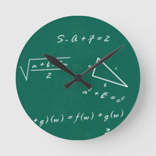 matlärare algebra geek rund klocka