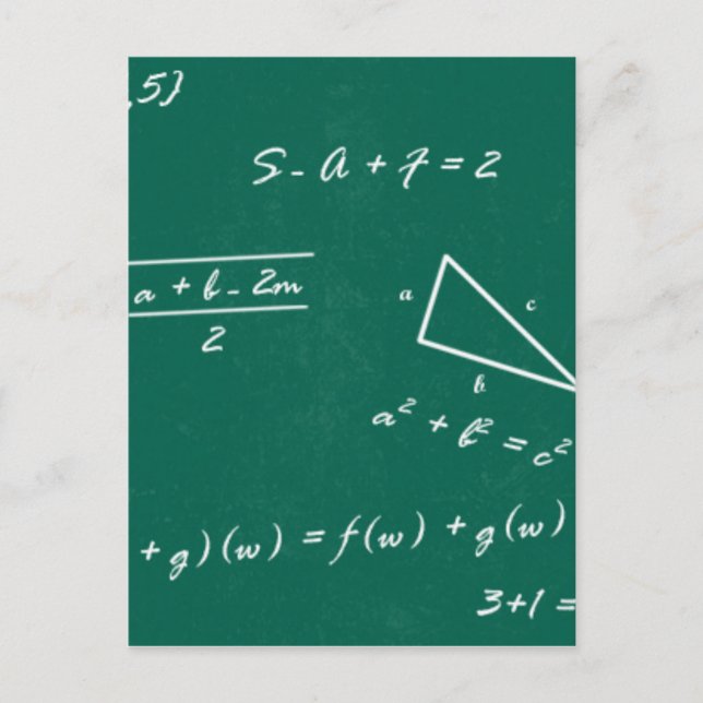 matlärare algebra geek vykort (Framsida)