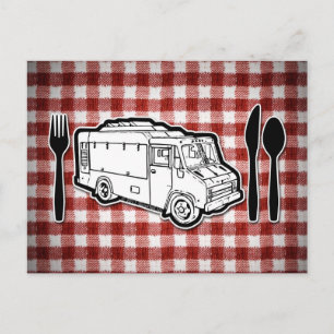 Matlastbilen pläterar & Utensils Vykort