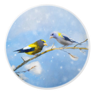 Matmålning av Grosbeak - Utmatning av originalkons Knopp