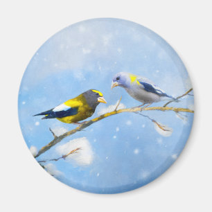 Matmålning av Grosbeak - Utmatning av originalkons Magnet