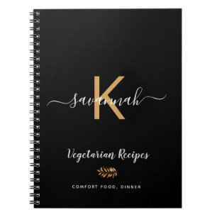 Matmatrecept från Monogram svartvegetariska matlag Anteckningsbok